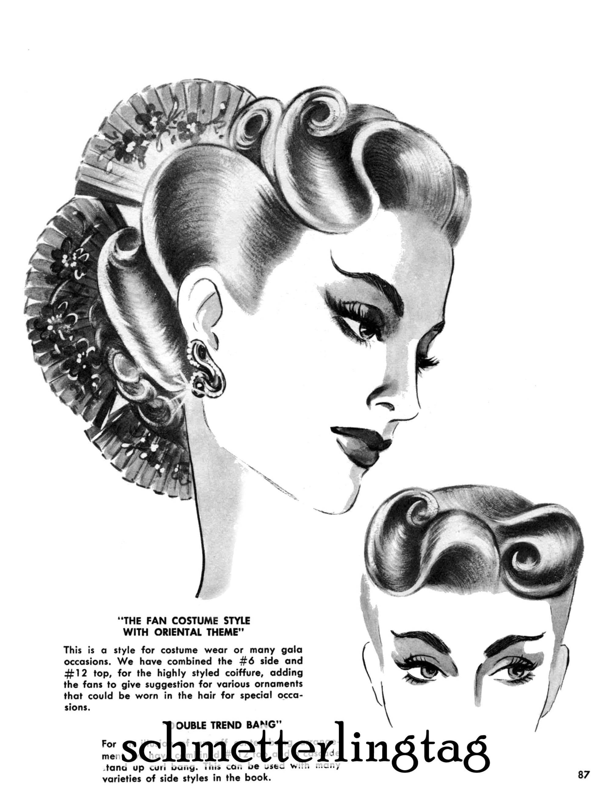 Vintage Hair Stylist At Vintage Nostalgia 1950s Hairstyles How-to Book, Vintage Hair Styling Guide (1955 Reprint