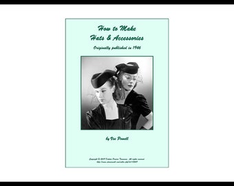 1946 Millinery Book Make Hats Make Gloves Bags Patterns Retro Milliner DIY Guide DakotaPrairieTreasures