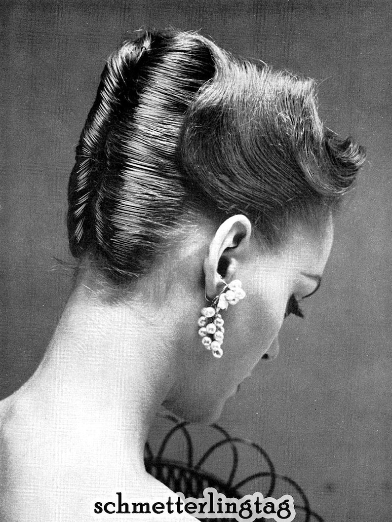 1950s ATOMIC Hairstyle Book Create 50s Long Hairstyles Ingerid 1957 Wedding Prom Updo 2 DOWNLOAD PDF Theatre Swing Dancing Glamor Feminine image 3