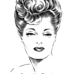 May include: A black and white line drawing of a woman with a vintage hairstyle. The woman has a serious expression and is looking directly at the viewer. The text "schmetterlingtag" is written below the image.