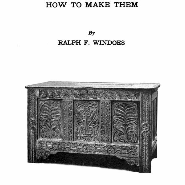 Make Cedar Chests Boxs Book How to Woodworking Manual Wood Work DIY Guide Craftsman Designs Edwardian Titanic Mission WWI Era 1918 Self Made