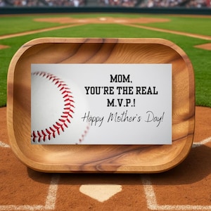Softbal moeder cadeaukaartje afdrukbaar, Moederdagcadeaubon, MVP moeder softbal cadeaukaartje, digitale download, honkbal moederkaart voor teammoeders