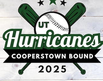 Cooperstown Baseball Shirt, Cooperstown T Shirt Design, Hurricanes Cooperstown Bound Team Baseball Tee, Custom T shirt Baseball Graphic File