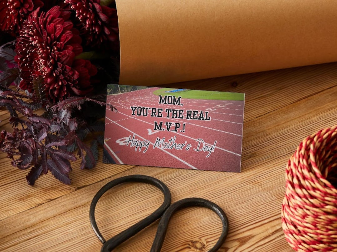 Track Mom Gift Tag, Mothers Day Tag, Track Gift Tag, Mothers Day Gift ...