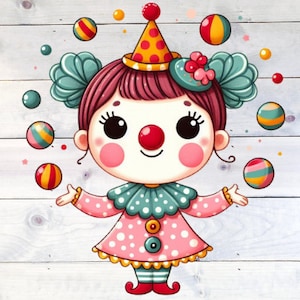 Arquivo de menina palhaça, palhaço fofo, clowncore, design de palhaço, palhaço bebê, palhaço de circo, palhaço bonitinho, palhaço menina, palhaço bonito, camisa de palhaço