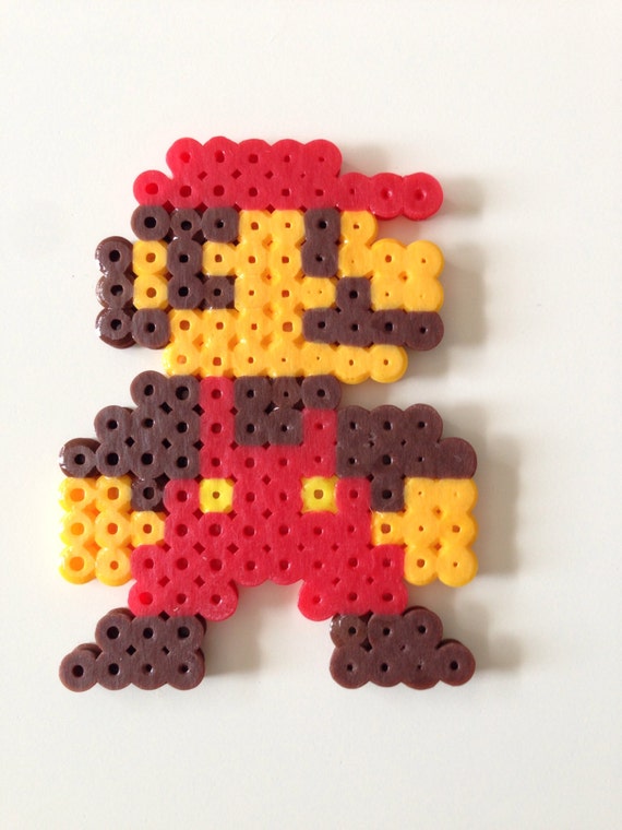 Petit Mario De Super Mario Bros Fusible Perle Pixel Art Etsy