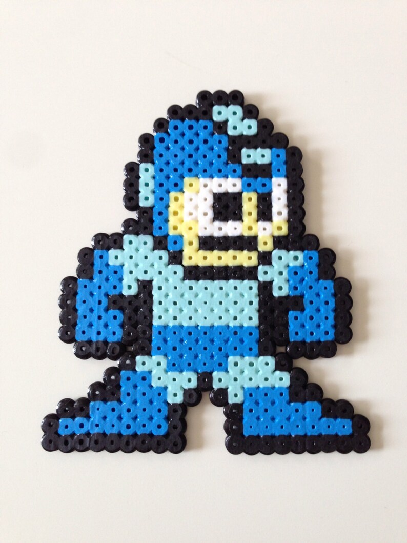 Megaman Sprite from NES Fuse Bead Pixel Art Etsy