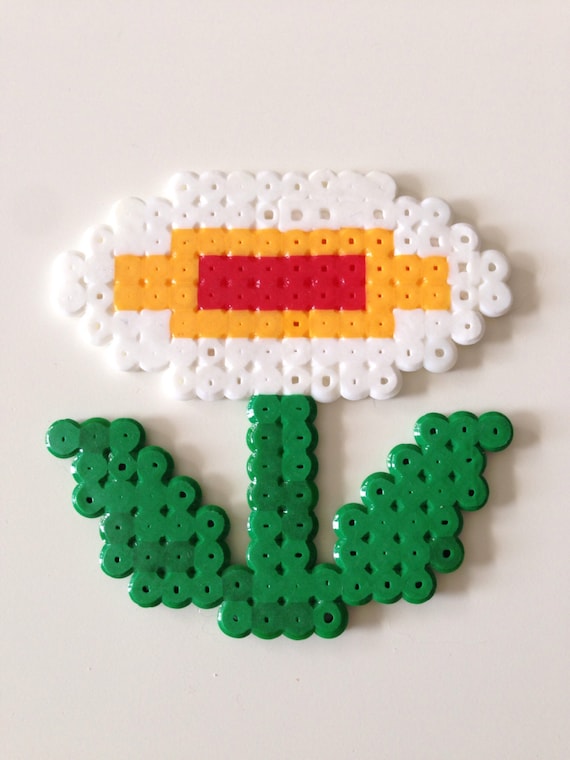 Fleur De Feu De Super Mario Bros Fusible Perle Pixel Art Etsy