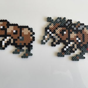 Hitmonlee Evolution Pokémon Perler Fuse Bead Pixel Art Sprite 