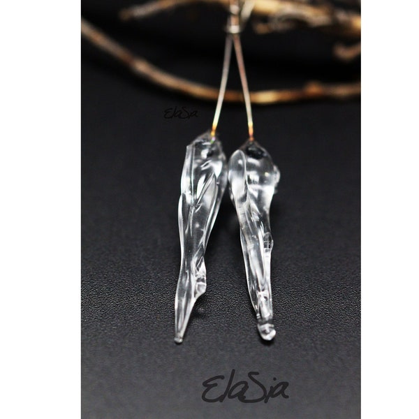 Icicles - Handmade Lampwork Glass HeadPins - SRA Elasia MTO, Choose color and size - READY to Ship