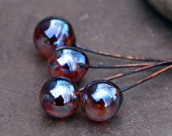 Iris - Handmade Lampwork Glass HeadPins