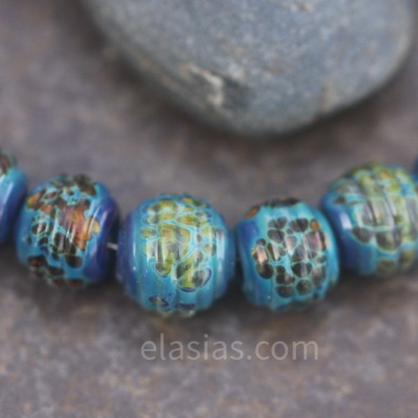 Carib - Handmade Lampwork Glass Beads ready to ship