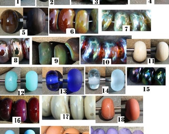 Tiny Spacers - Handmade Glass Lampwork Beads SRA MTO - Choose color and finish