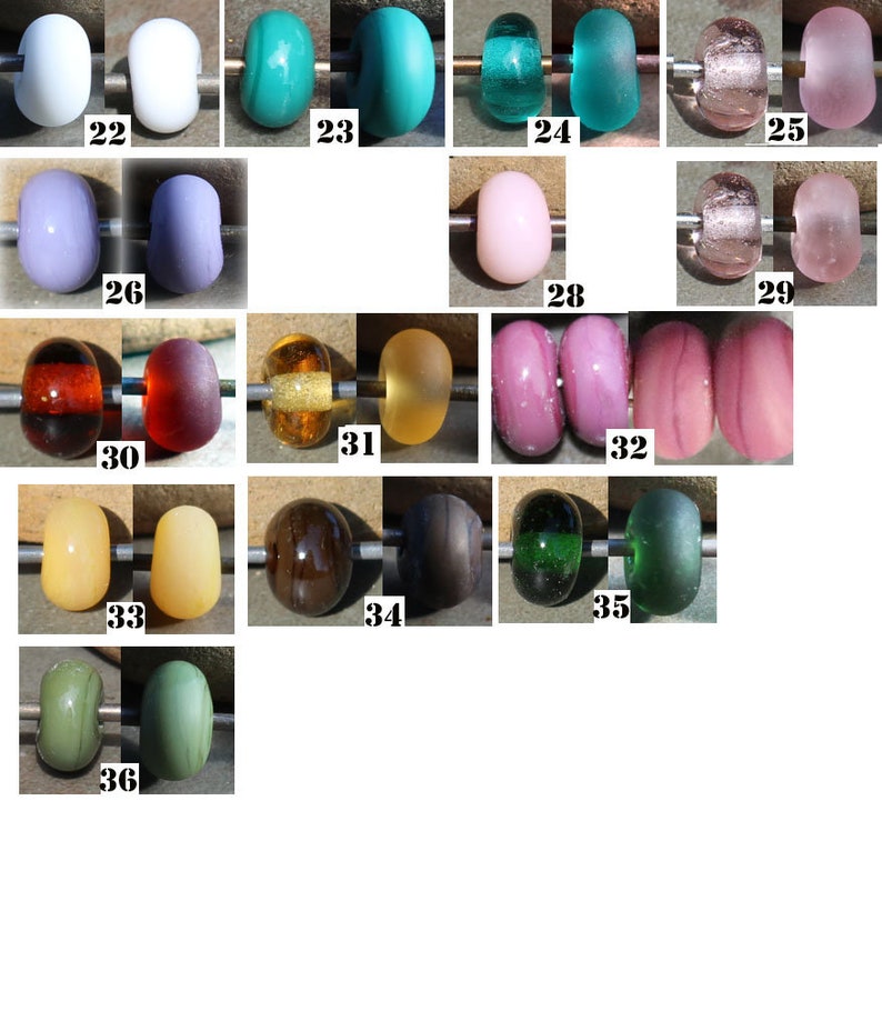 Tiny Spacers Handmade Glass Lampwork Beads SRA MTO Choose color and finish image 2