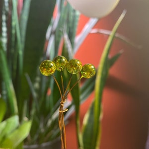 Peridot Green Handmade Lampwork Glass HeadPins ready to ship image 2