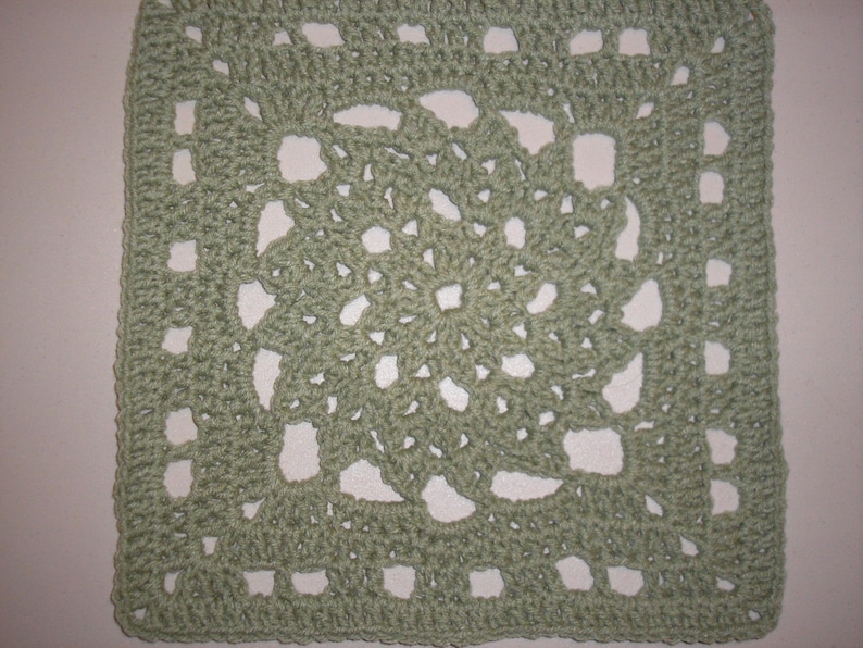 AUTUMN COLLECTION.............SAGE 12 Inch Square Crochet Pattern image 1