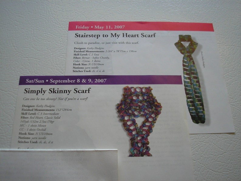 PDF...Stair Steps To My Heart... Skinny Scarf Crochet Pattern image 5