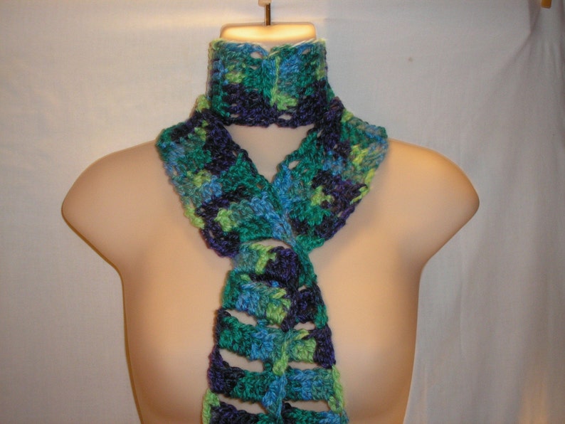 PDF...Stair Steps To My Heart... Skinny Scarf Crochet Pattern image 4