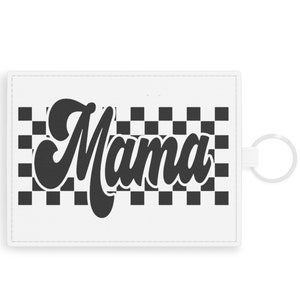 Tarjetero para mamá, tarjetero de piel vegana a cuadros para mamá, regalo para futura mamá, regalo para el día de la madre, billetera vegana para mamá, billetera para mamá, billetera vegana