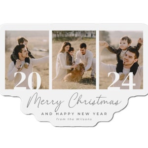 Imán troquelado con foto personalizada, imanes para tarjetas navideñas, imanes para refrigerador, imanes personalizados para refrigerador, imanes para invitaciones de cumpleaños, imanes para guardar la fecha.