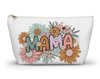 Pretty Floral Mama Accessory Pouch w T-bottom