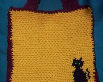 Halloween Crochet Pattern, Halloween Tote