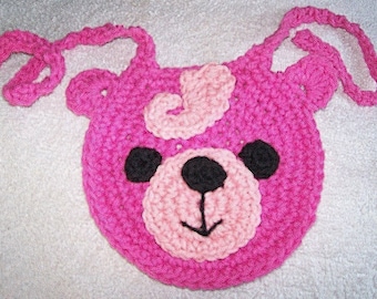 Crochet Pattern, Baby Bear Baby Bib