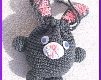 Easter Bunny Bag, Crochet Pattern Instant Download