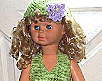 Doll Dress, Crochet Pattern for Walking Dolls