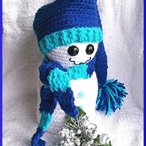 Crochet Snowman Pattern, A Warm Glow in my Belly image 2
