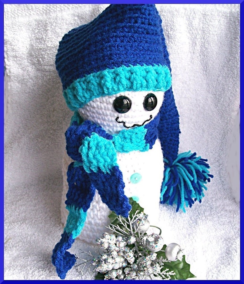 Crochet Snowman Pattern, A Warm Glow in my Belly image 2