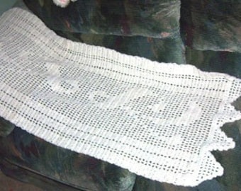 Crochet Pattern, Simply Filet Rectangular Shawl