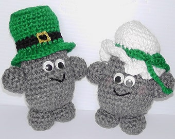 Crochet pattern, Rock People Irish Couple