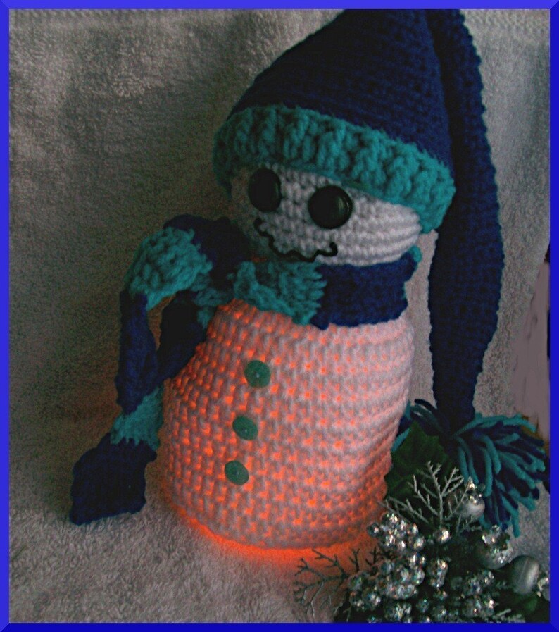 Crochet Snowman Pattern, A Warm Glow in my Belly image 3