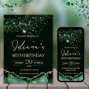 46th Birthday Invitation, digital invitation 46th birthday, 46th birthday evite, 46th birthday invitation digital download,