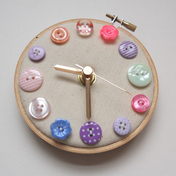 Pastel Flowers Mini Wall Clock