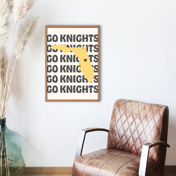 University of Central Florida, UCF, Go Knights, Mascot Prints, College Prints