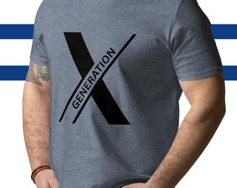 Gen X Organic Cotton Tee: Vintage 80s Graphic Shirt