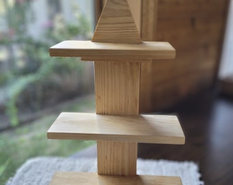 Handmade Cedar Pine Tree Shelf: Rustic Scandi Decor