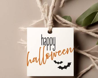 Étiquette-cadeau Happy Halloween en téléchargement numérique | Étiquettes de cadeau d'Halloween à téléchargement immédiat