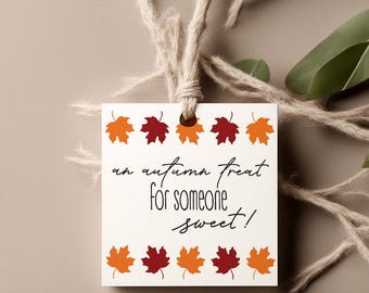 Een herfsttraktatie voor iemand lief afdrukbare cadeaukaartjes | Bedankkaartjes herfst | Seizoensgebonden cadeaukaartje herfst downloaden