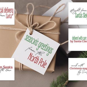 Special Delivery from Santa Claus Printable Gift Tags | North Pole Gift Tags | Santa Themed Gift Tag Variety | Made with Christmas Magic