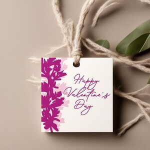 Happy Valentine&#39;s Day Printable Gift Tag | Modern Farmhouse Valentine&#39;s Day Gift Tag Label | DIY Valentine&#39;s Gift Tags
