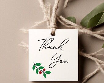 Thank You Farmhouse Printable Gift Tag | Modern Thank You Gift Tag Label | Instant Download Thank You Tags