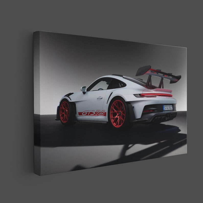 2er Set Porsche 911 GT3RS Poster 20x30cm - Leinwand Wandkunst Für Zimmer & Büro