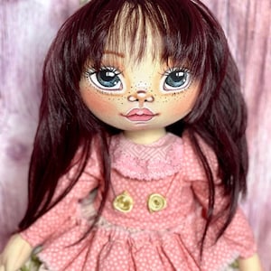 Handmade doll romantic rag doll, OOAK collectible special gift, handcrafted unique doll, gift doll, art doll,cloth doll