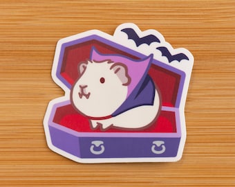 Guinea Pig Vampire Sticker/ Laptop Stickers/ Die Cut Stickers/ Water Bottle Stickers/ Waterproof