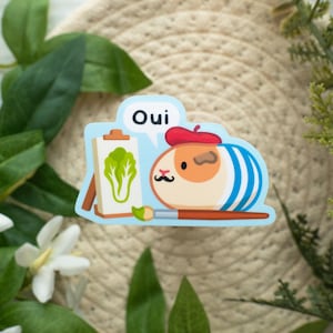 Guinea Pig French Artist Vinyl Sticker/ Laptop Stickers/ Die Cut Stickers/ Water Bottle Stickers/ Waterproof