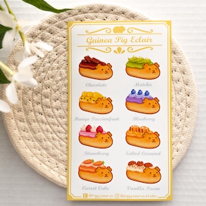 Hoja de pegatinas de Eclair de conejillo de indias