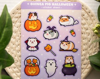 Guinea Pig Halloween Sticker Sheet